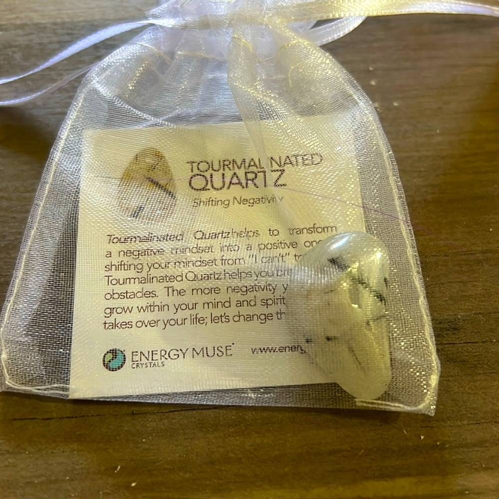 Tourmalinated Quartz Touchsto Shifting Negativity • Protection • Removing Blocks
